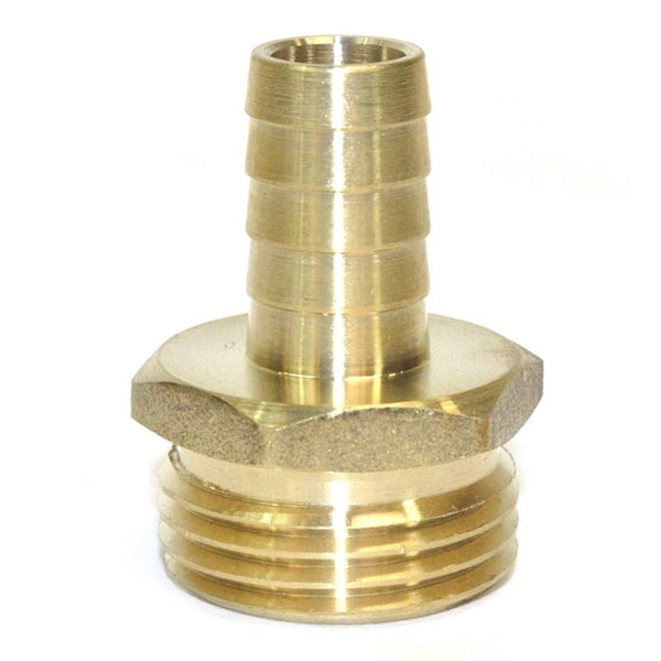 Interstate Pneumatics 3/4 Inch GHT Male x 1/2 Inch Barb Hose Fitting FGM308 - main